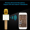 Portable Wireless Bluetooth Karaoke Microphone Q7 Stereo Bluetooth Speaker Recei