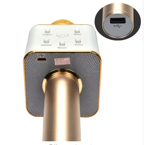 Portable Wireless Bluetooth Karaoke Microphone Q7 Stereo Bluetooth Speaker Recei 5