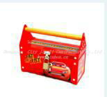 Cartoon design two layers tinplate pencil case with buckle manufacturers and sup