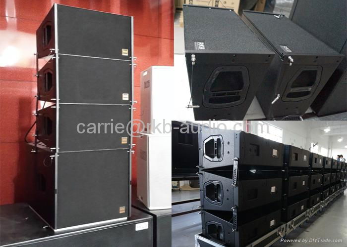 2-way double 10 inch mini line array speakers 2