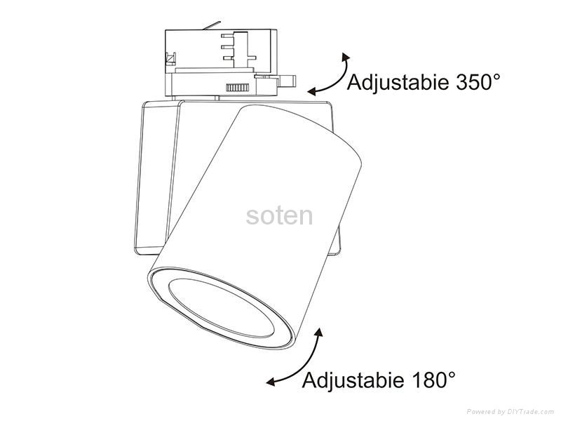 Unique Design 38W COB LED Track Lighting for Clothing Store 3