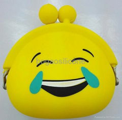 2016 Hot Sale  Small Silicone Emoji  Coin Purse