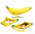 2016 Hot Sale Yellow silicone Banana Coin Purse with Zipper