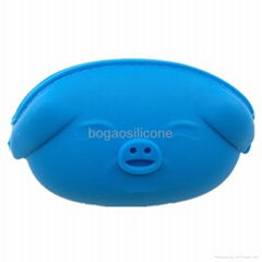 Factory Sale Multi-color Pig Shape Silicone Coin Bag