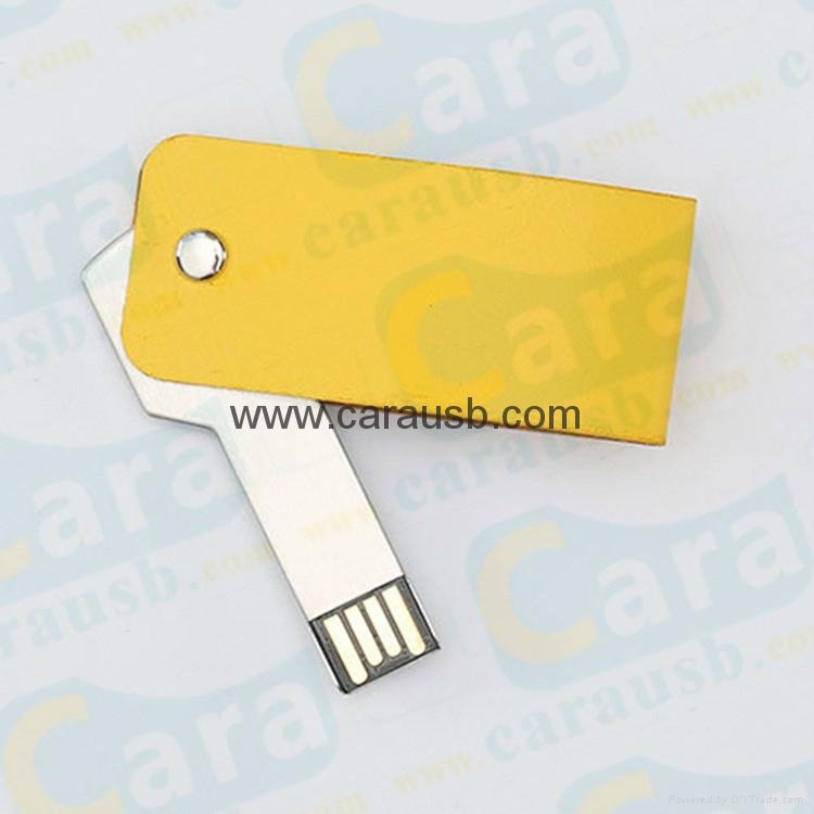 CaraUSB custom leather key shape usb flash disk 8GB metal keys pendrive PU gifts 3