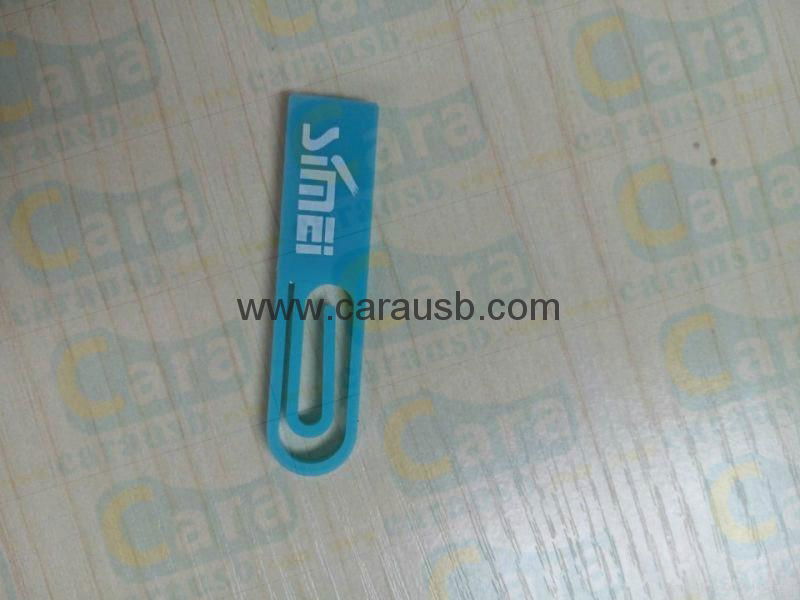 CaraUSB plastic mini paperclip usb flash memory paper clips giveaways print logo