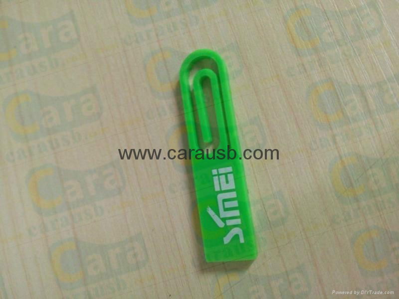 CaraUSB plastic mini paperclip usb flash memory paper clips giveaways print logo 2