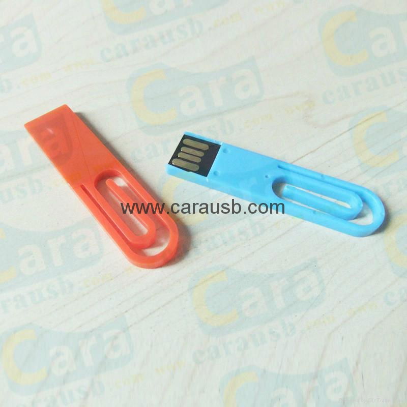 CaraUSB plastic mini paperclip usb flash memory paper clips giveaways print logo 4