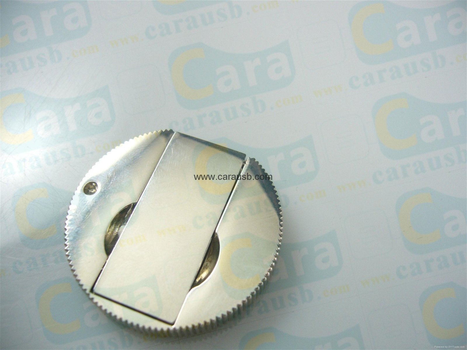 CaraUSB help Hemple customize circle round coin mini metal usb sticks 4G folding 4