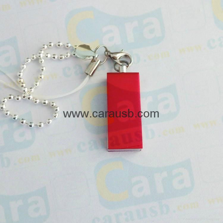 Carausb custom mini elf twister usb flash disk rotation pendrive has keychain 3