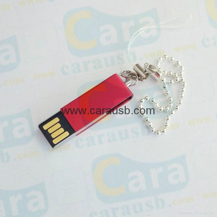 Carausb custom mini elf twister usb flash disk rotation pendrive has keychain 5