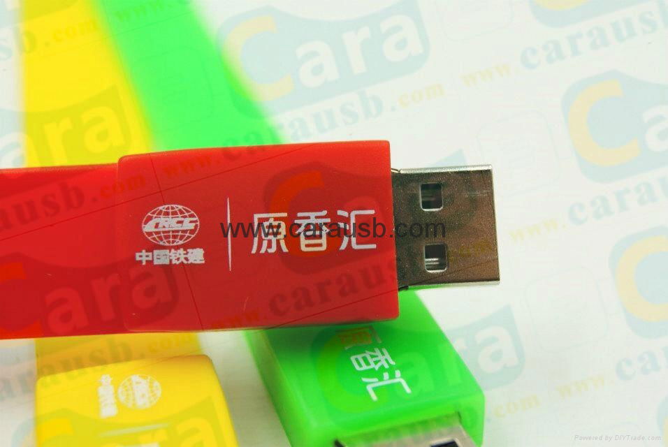 Cara USB silicone bracelet wristband shaped usb disk 8GB flash drives 2