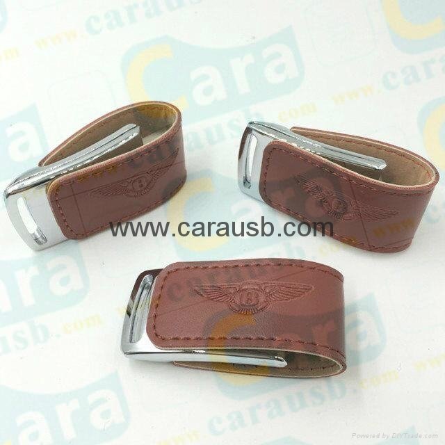 CaraUSB brown leather usb flash disk 8GB music promotional giveaways 4