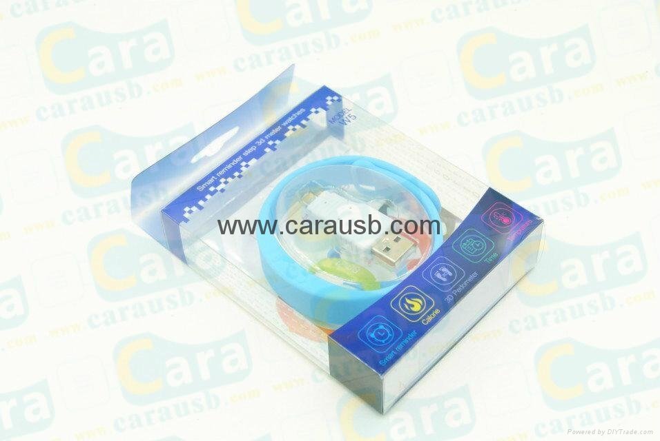CaraUSB Pedometer shape usb flash drive LED light and watch display digital gift 2