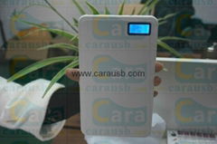 Carausb  20000 mAh powerbank white leather cards charging device gifts