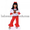 Adorable reindeer appliqued set for little girls - BB841 1