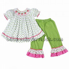 Lovely strawberry smocked set for baby girls - BB851