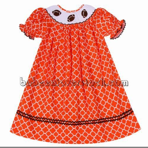Beautiful rugby smocked bishop dress for little girls - BB1027