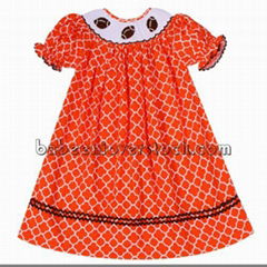 Beautiful rugby smocked bishop dress for little girls - BB1027