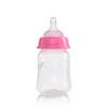 customerized logo unbreakable pp baby plastic bottle in pink without handle 2