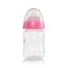 customerized logo unbreakable pp baby plastic bottle in pink without handle