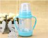 China wholesale manufacturer wide neck glass baby feeding bottle for newborn bab