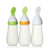 Humanized design silicone baby squeeze spoon infant feeding baby feeding whosela