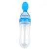 Humanized design silicone baby squeeze spoon infant feeding baby feeding whosela 5