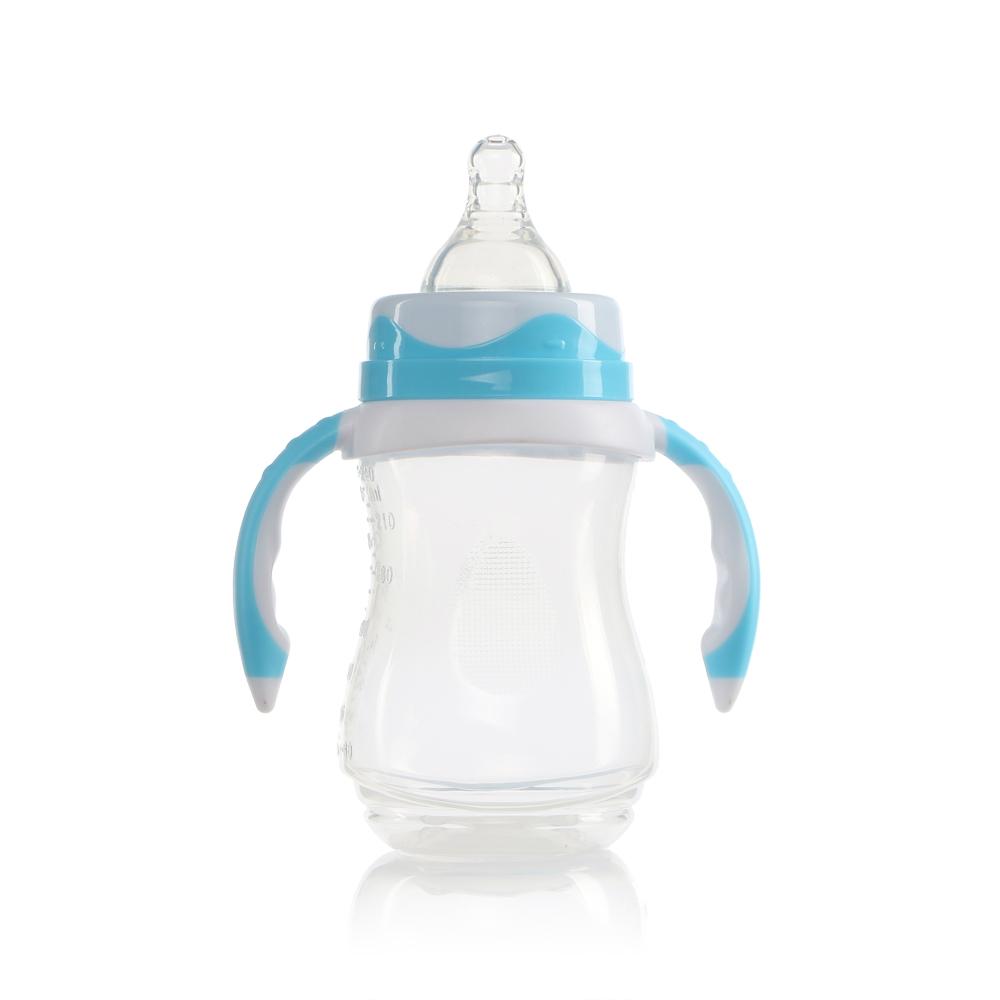 China factory wholesale OEM/ODM available baby milk bottle with silicone nipple  5