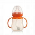 China factory wholesale OEM/ODM available baby milk bottle with silicone nipple  4