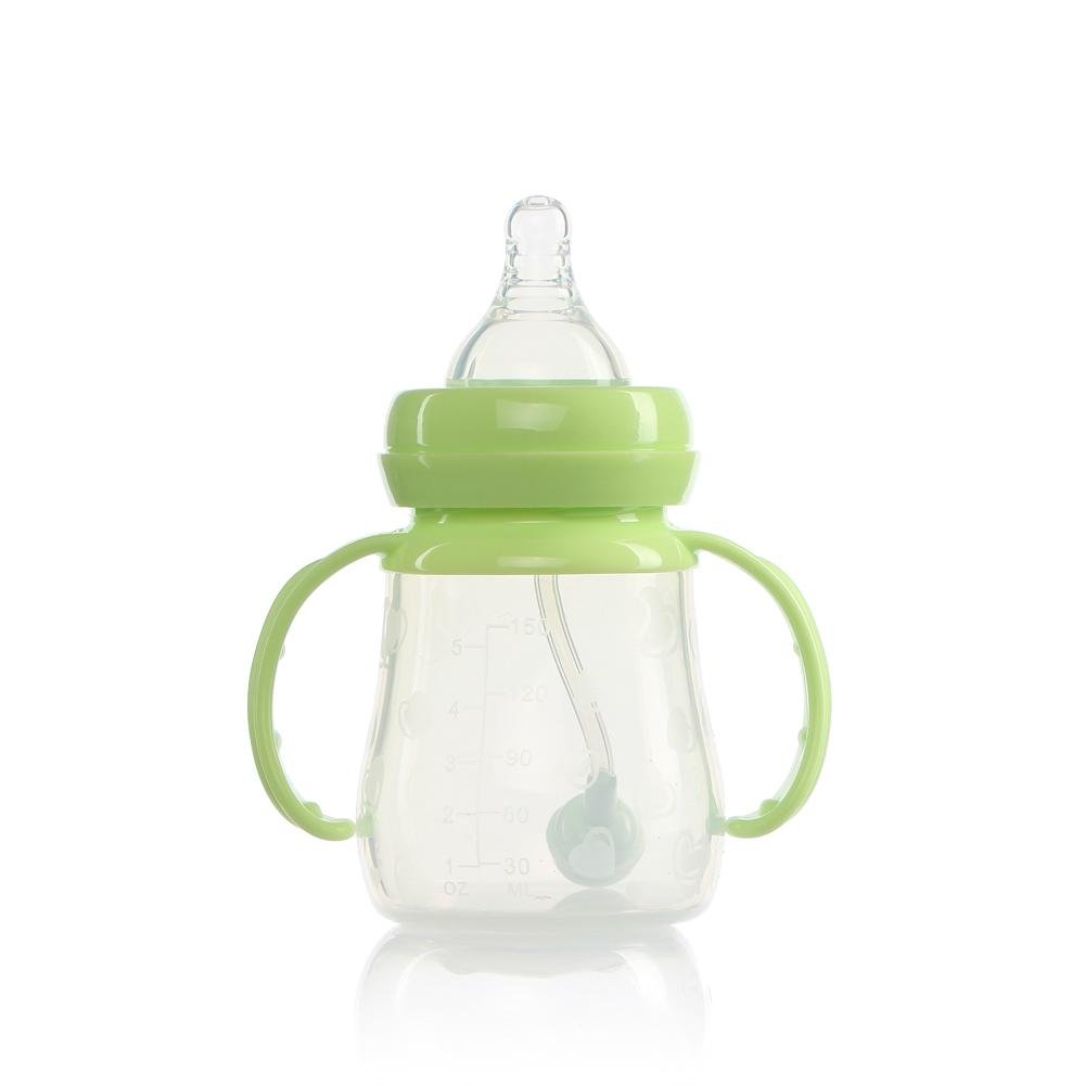 China factory wholesale OEM/ODM available baby milk bottle with silicone nipple  3