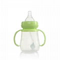 China factory wholesale OEM/ODM available baby milk bottle with silicone nipple  3