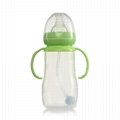 China factory wholesale OEM/ODM available baby milk bottle with silicone nipple  2