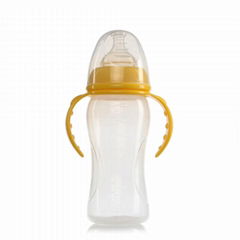 China factory wholesale OEM/ODM available baby milk bottle with silicone nipple