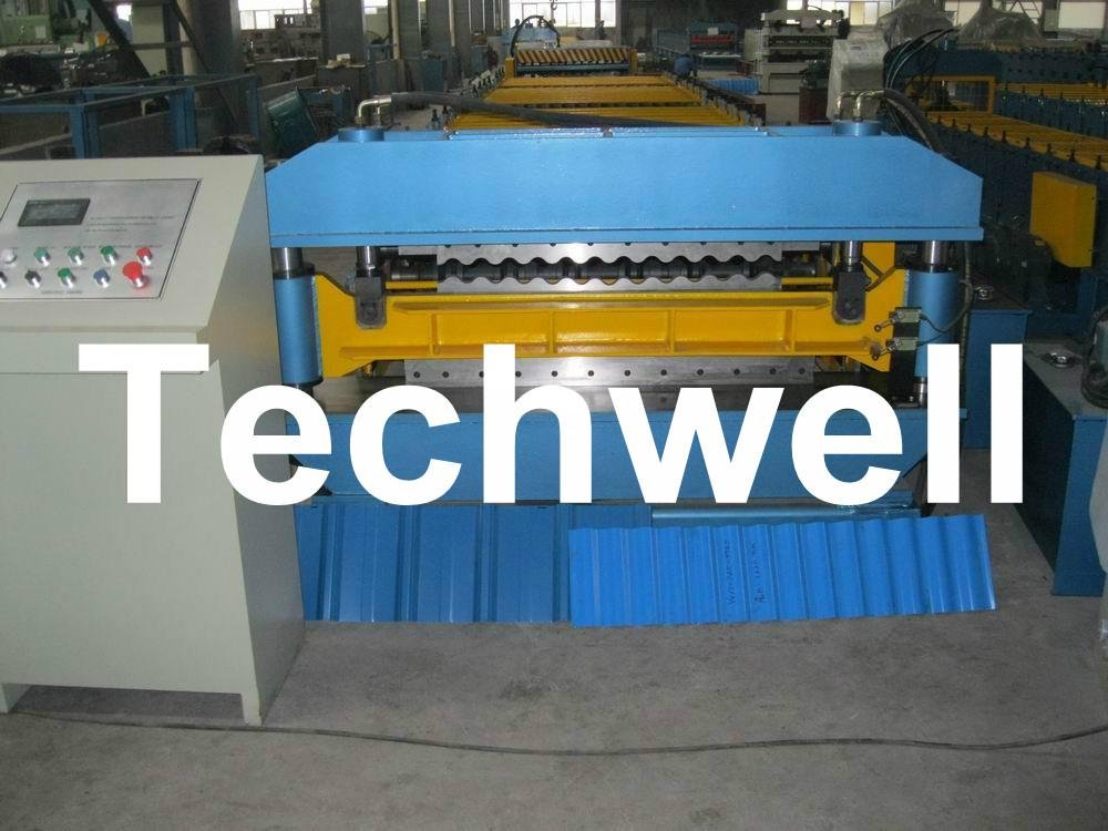 High Speed Steel Metal Roofing Roll Forming Machine with Flying Cutting 4