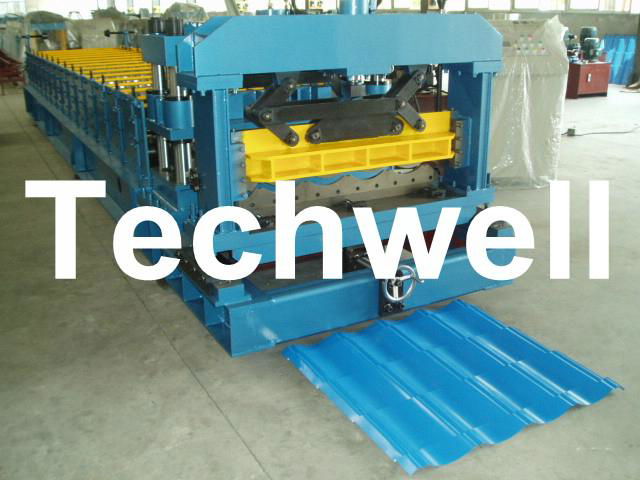 Metal Tile Roll Forming Machine With Touch Screen PLC Frequency Control System 3