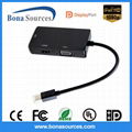 mini displayport to DVI HDMI VGA with audio adapter cable 3