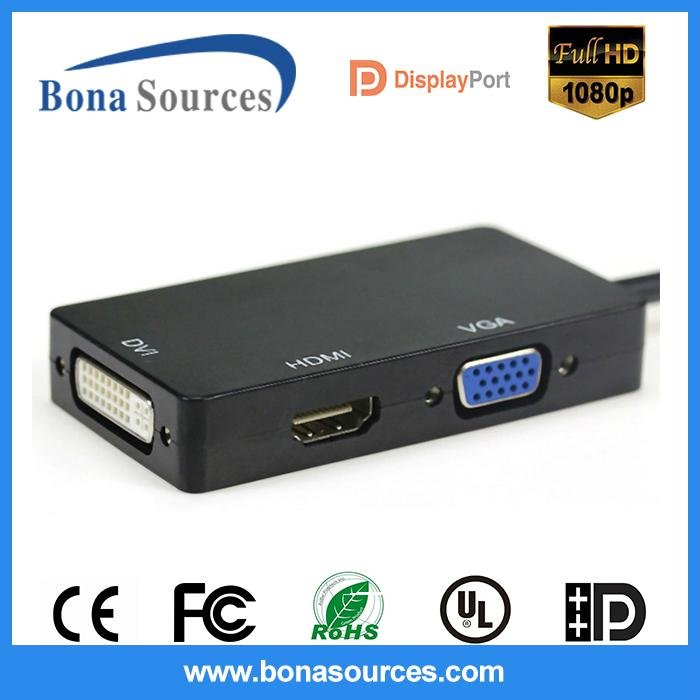 'displayport to DVI HDMI VGA with audio adapter cable