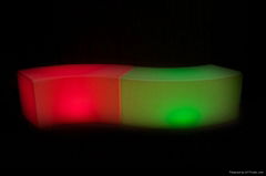 led curved bench