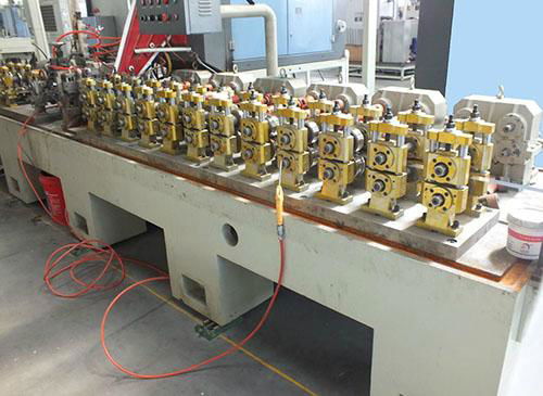 Hollow glass aluminum spacer bars production line