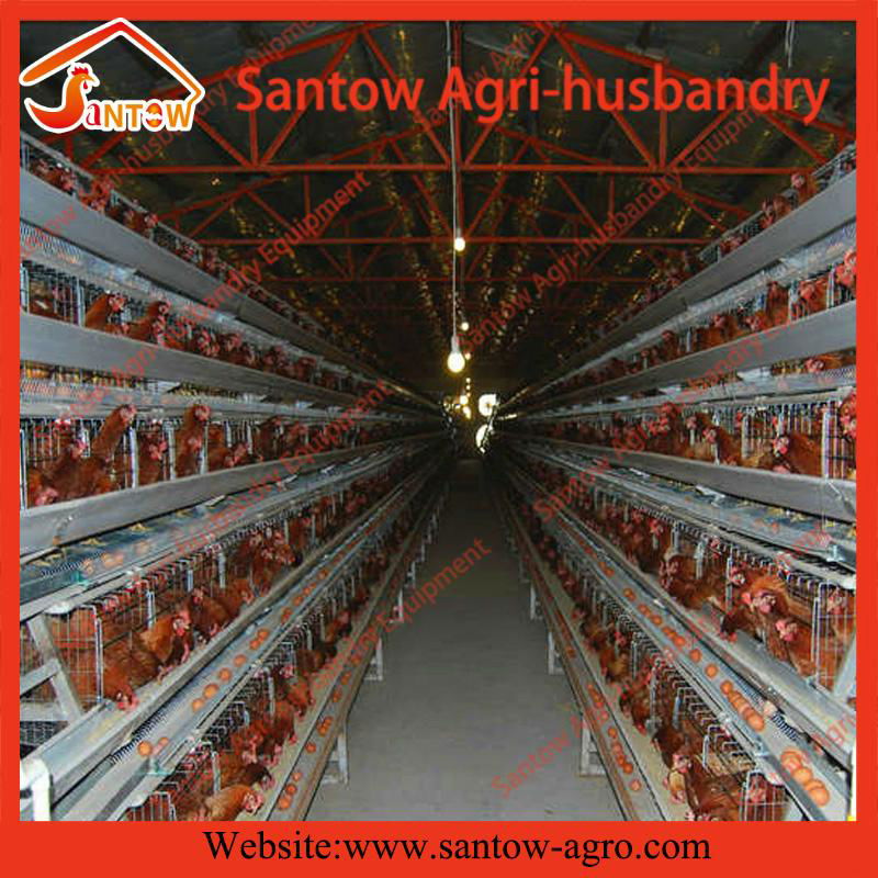 4 tier 120 birds hot galvanized chicken layer cage A type poultry cage low carbo 4