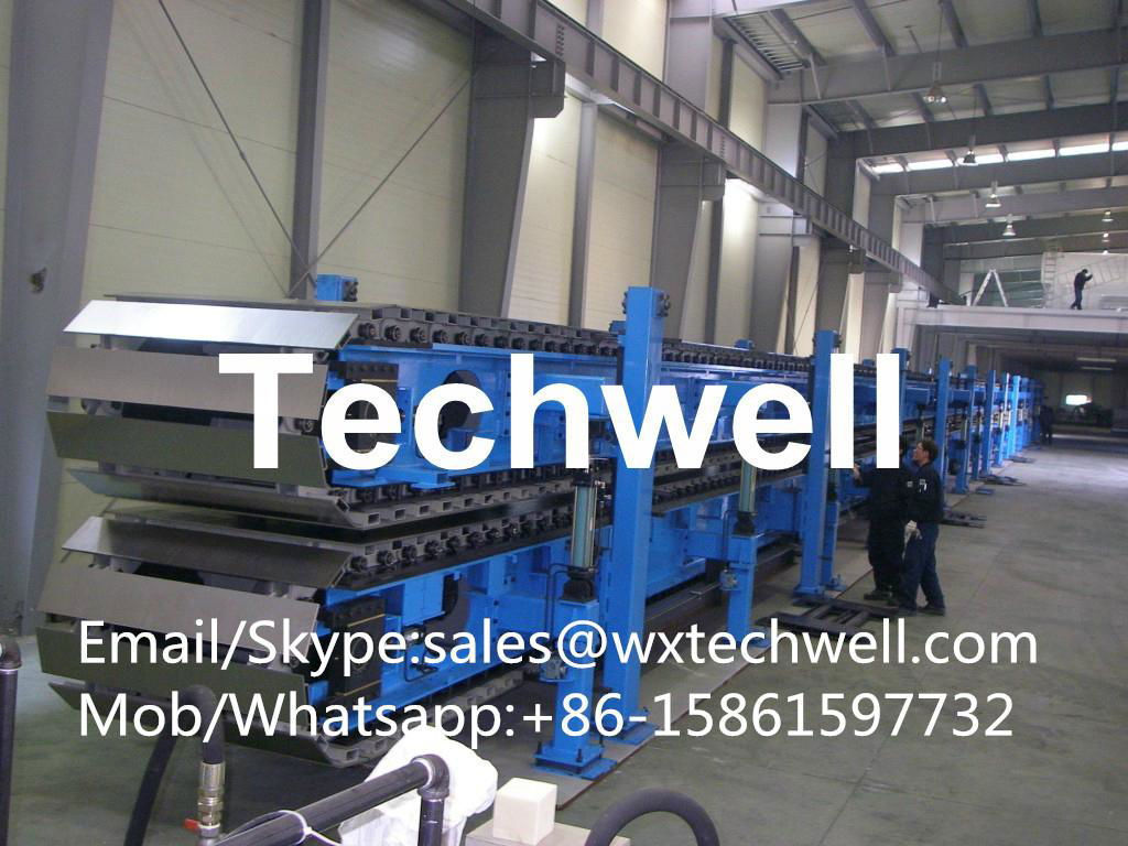 Rubber Belt Continuous PU Sandwich Panel Machine 