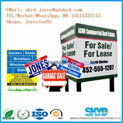 pp corflute/corrugated print sheet for yard signs