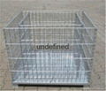 Welded gabion mesh.