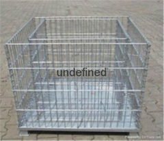 Welded gabion mesh.