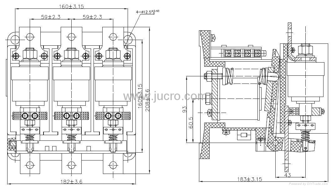 HVJ5 CKJ5 1.14 kv 250A AC vacuum contactor 2