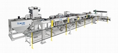 Fully automatic flat glass cutting-breaking-edging-drilling automatic line mc