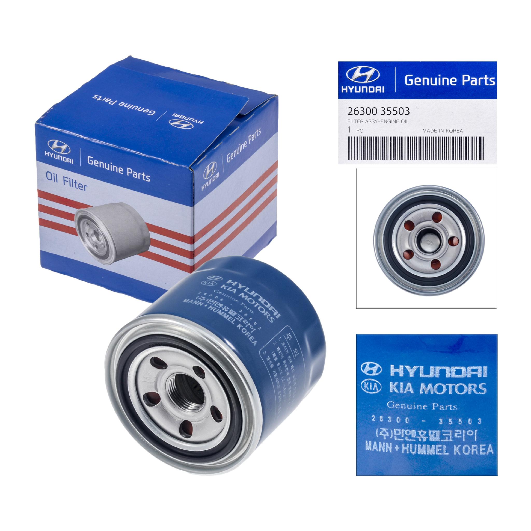 GENUINE GASOLINE HYUNDAI & KIA FILTER ASSYENGINE OIL 2630035503 ow