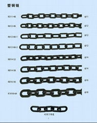 Steel round link chain