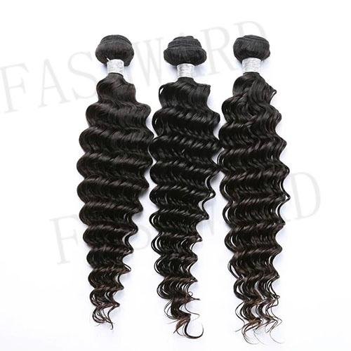 Human hair weaving extension deep wave texture made in China